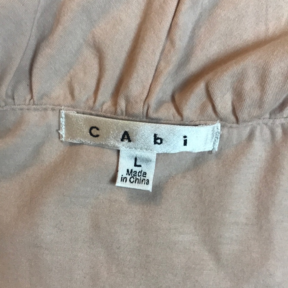 cAbi Womens Ruched Baby Pink Ruffle Blouse Large - Picture 3 of 3